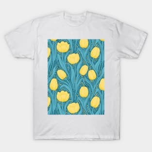 Tulips in blue and yellow T-Shirt